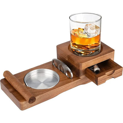SpiritMate - Whiskey-Tablet mit Zigarrenaschenbecher