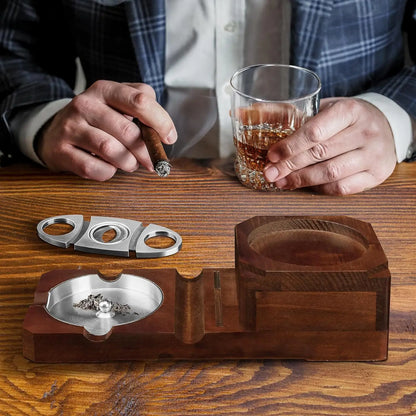 SpiritMate - Whiskey-Tablet mit Zigarrenaschenbecher
