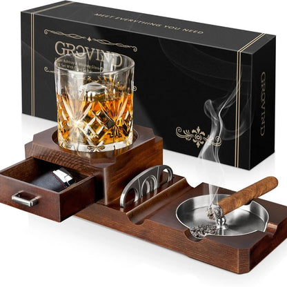 SpiritMate - Whiskey-Tablet mit Zigarrenaschenbecher